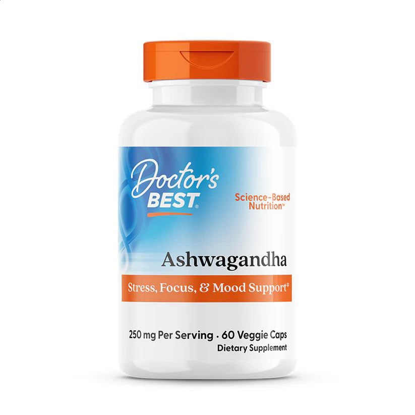Ашваганда Doctor's Best Ashwagandha 250 мг, 60 вегетаріанських капсул