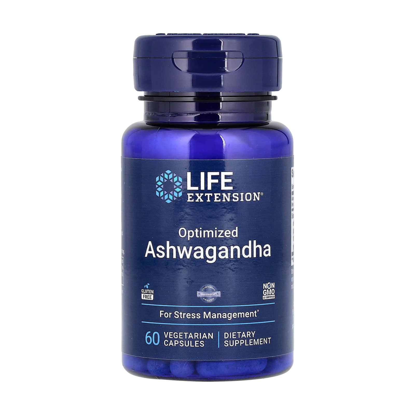 Ашваганда Life Extension Optimized Ashwagandha Extract, 60 вегетаріанських капсул